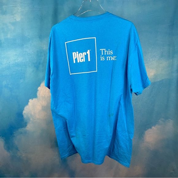 PIER 1 SHORT SLEEVE BLUE T SHIRT - SZ XL - Picture 2 of 3